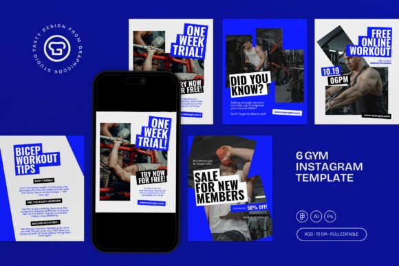 Bold Fitness Instagram Template