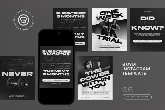 Bold Fitness Instagram Template