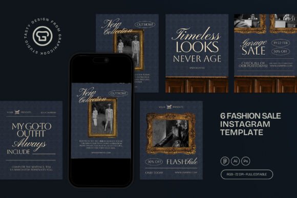 Stylish Fashion Sale Instagram Template