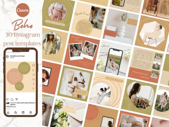 Customizable Boho Instagram Templates