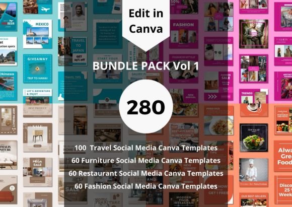 Instagram Social Media Canva Templates
