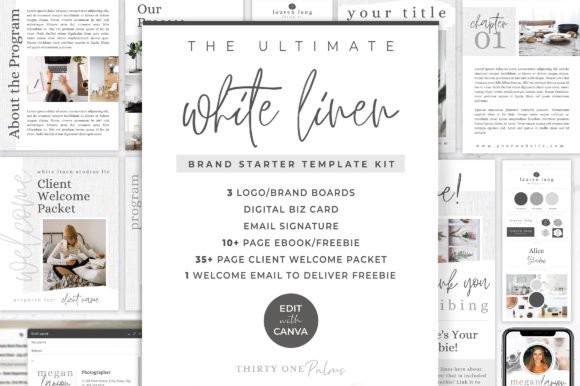 Linen Canva Branding Kit Bundle