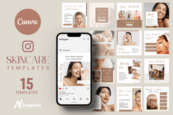 Customizable Skin Care Instagram Templates