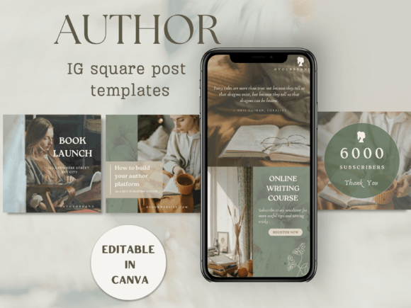 Instagram Post Template for Authors