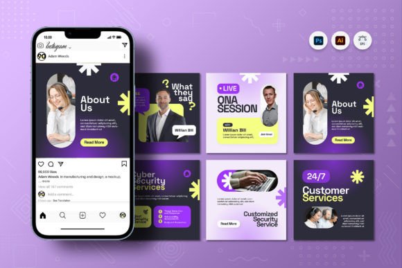 Customizable Cyber Security Post Templates