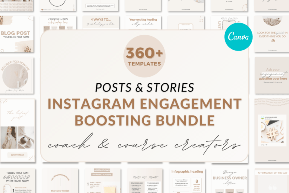 Neutral Instagram Canva Templates Bundle