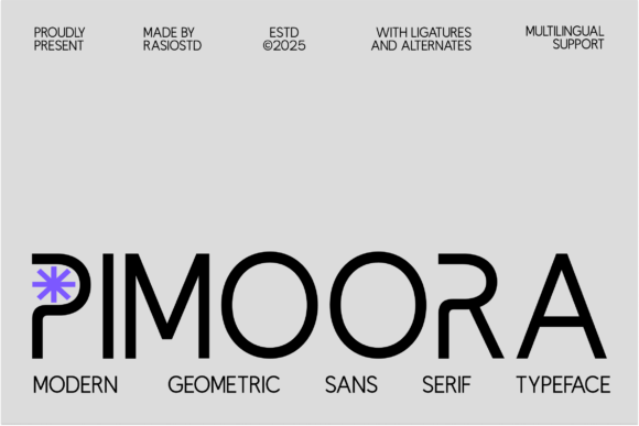 Pimoora Geometric Sans Typeface