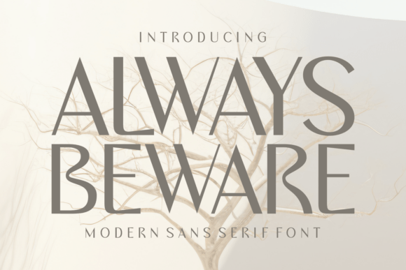 Always Beware Modern Minimal Sans Font