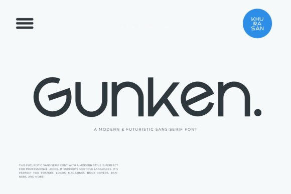 Gunken Futuristic Sans Serif Font
