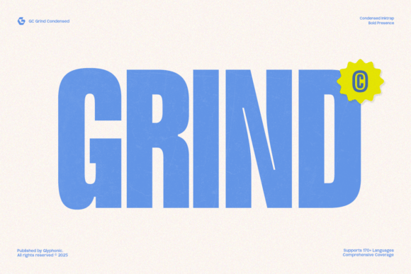 GC Grind Bold Condensed Typeface