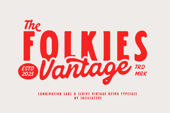 Folkies Vantage Vintage Font Duo