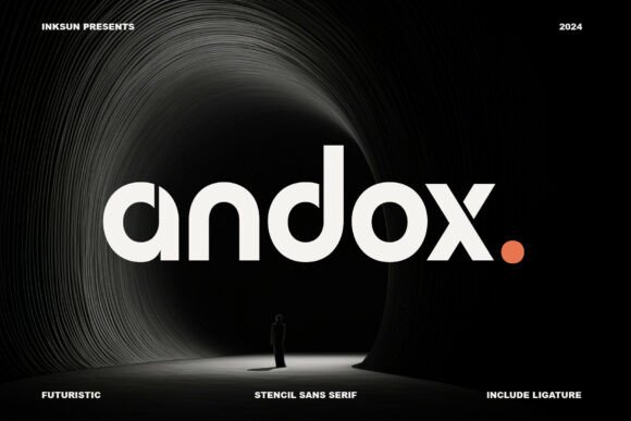 Andox Futuristic Stencil Sans Serif Font