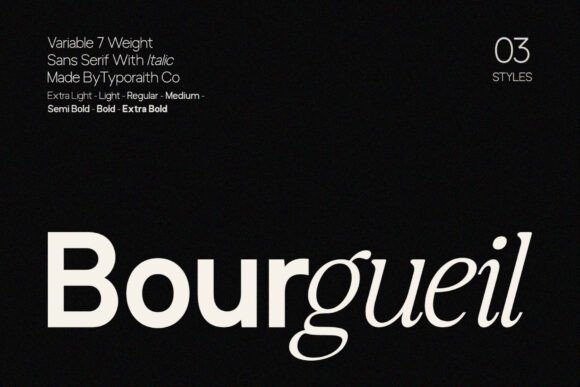 Bourgueil Variable Sans Serif