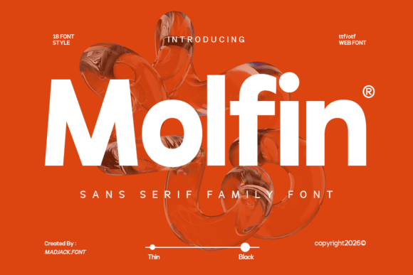 Molfin Futuristic Wide Sans
