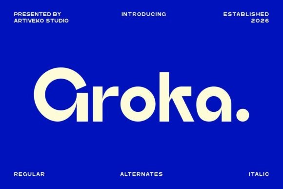 Groka Modern Sans Serif Typeface