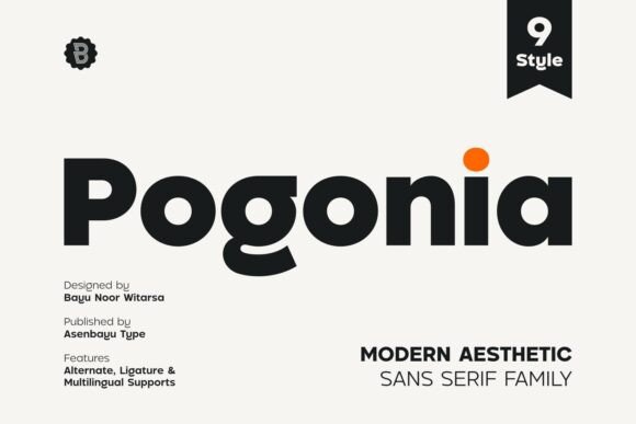 Pogonia Geometric Humanist Sans Typeface