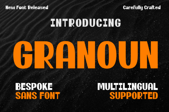 Granoun Bold Condensed Sans Typeface