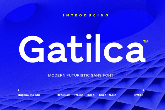 Gatilca Futuristic Sans Typeface