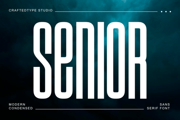 Senior Modern Condensed Sans Serif Font