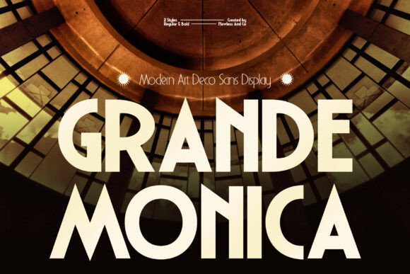 Grande Monica Art Deco Display Sans Font