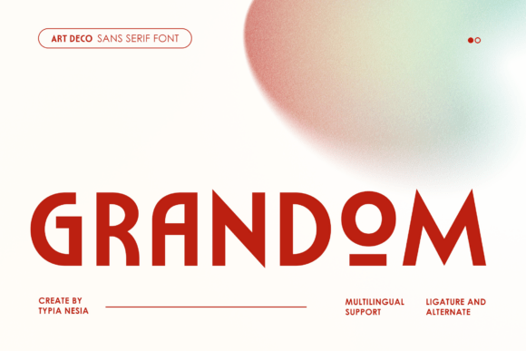 Grandom Bold Modern Art Deco Logo Font