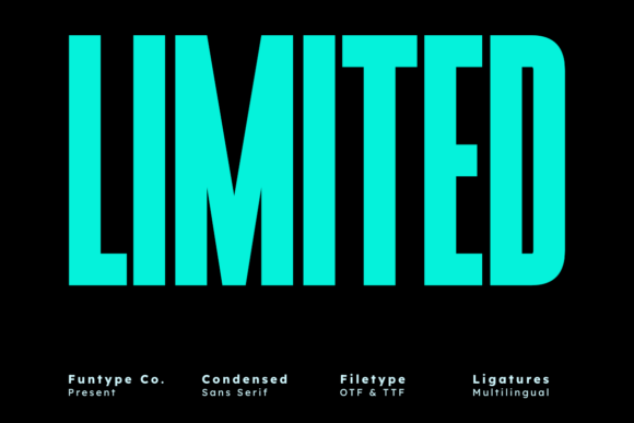 Limited Ultra-Condensed Bold Sans