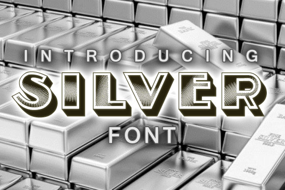 Silver 3D Decorative Font