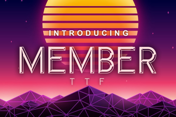 Member 3D Display Font