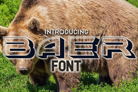 Baer Retro 3D Bold Font