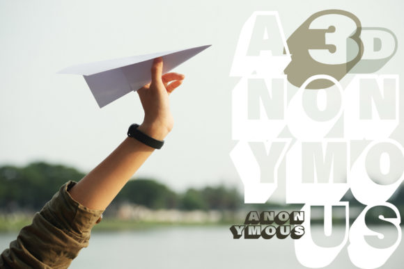 Anonymous 3D Display Font