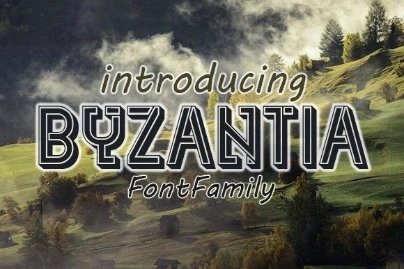 Byzantia 3D Font Family