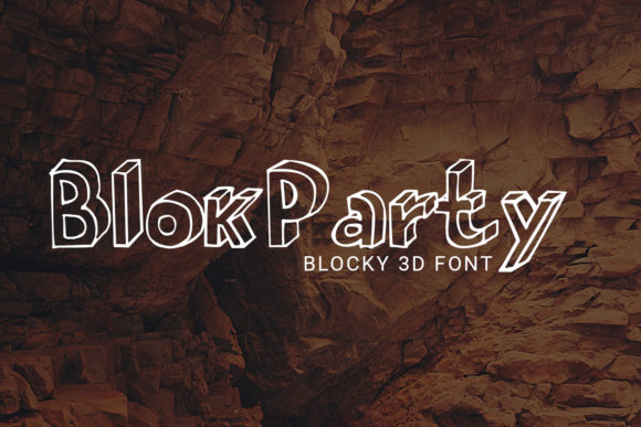 BlokParty 3D Block Font