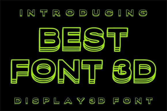 Best Font 3D Modern Display Typeface