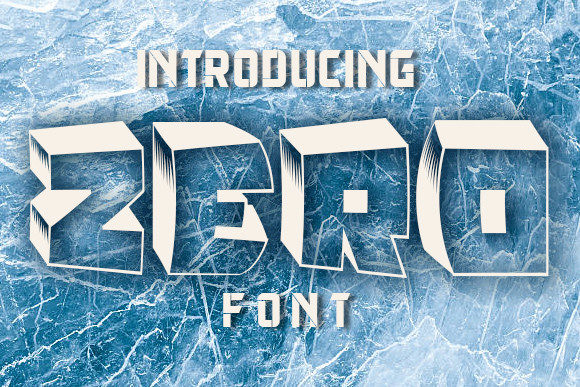 Zero 3D Display Font