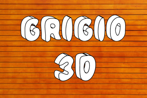 Grigio 3D Color Cartoon Font