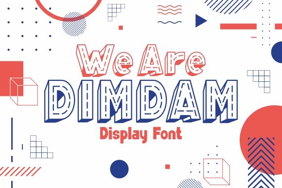 Dimdam 3D Display Font