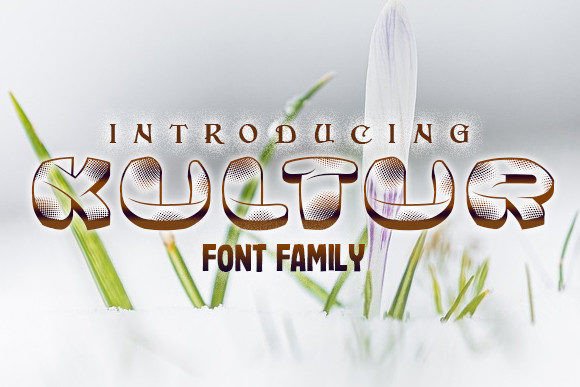 Kultur 3D Decorative Font Family
