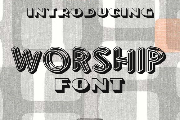 Worship 3D Linear Display Font