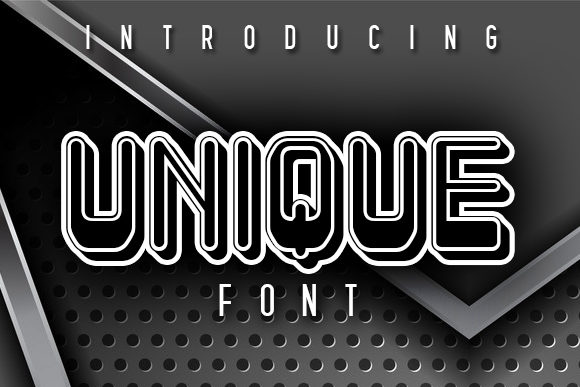 Unique 3D Display Font