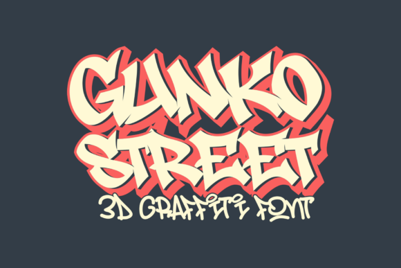 Gunko Street 3D Graffiti Font