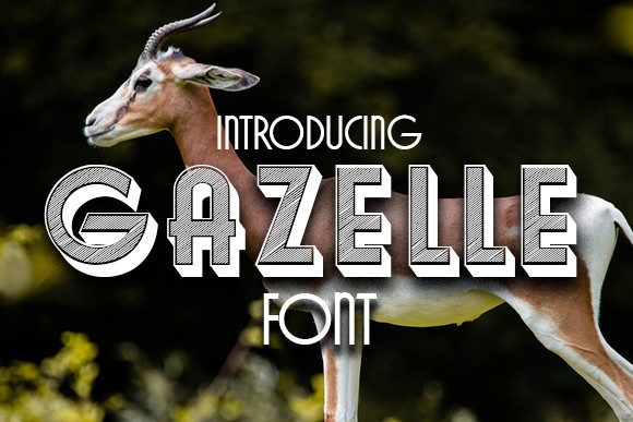 Gazelle 3D Display Font