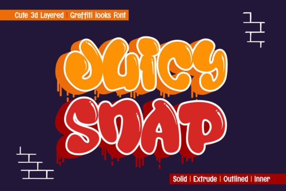 Juicy Snap 3D Graffiti Display Font