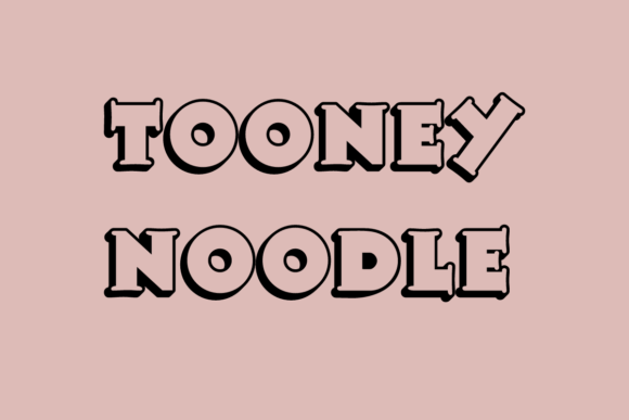 Tooney Noodle Outlined Cartoon Display Font