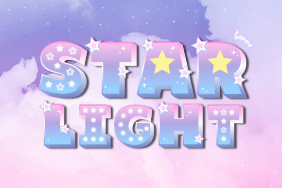 Starlight 3D Display Font