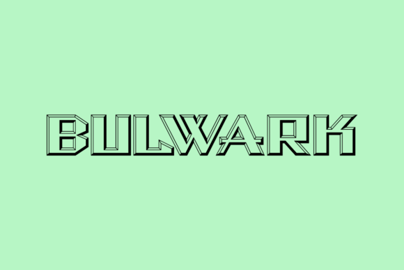 Bulwark 3D Display Font