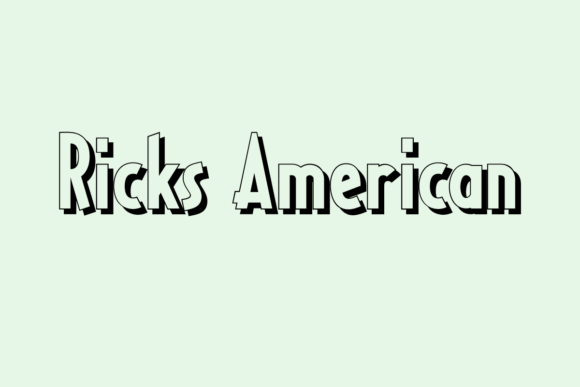 Ricks American Outlined 3D Display Font