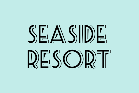 Seaside Resort 3D Shadow Display Font