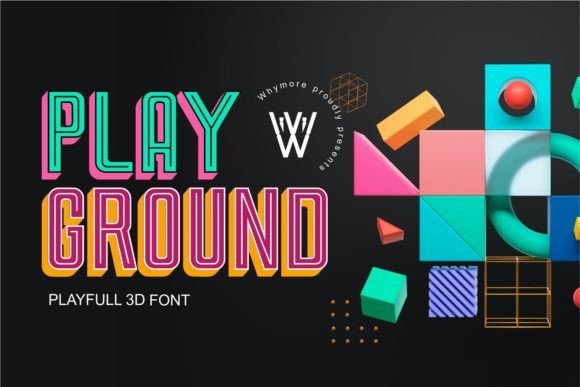 Play Ground 3D Texture Display Font
