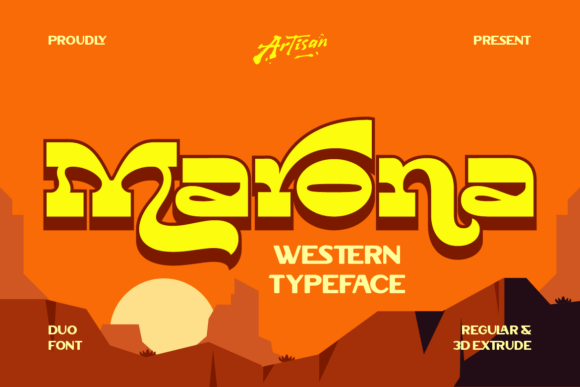 Marona Western Display Typeface
