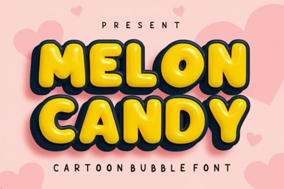 Melon Candy Bubble Display Font